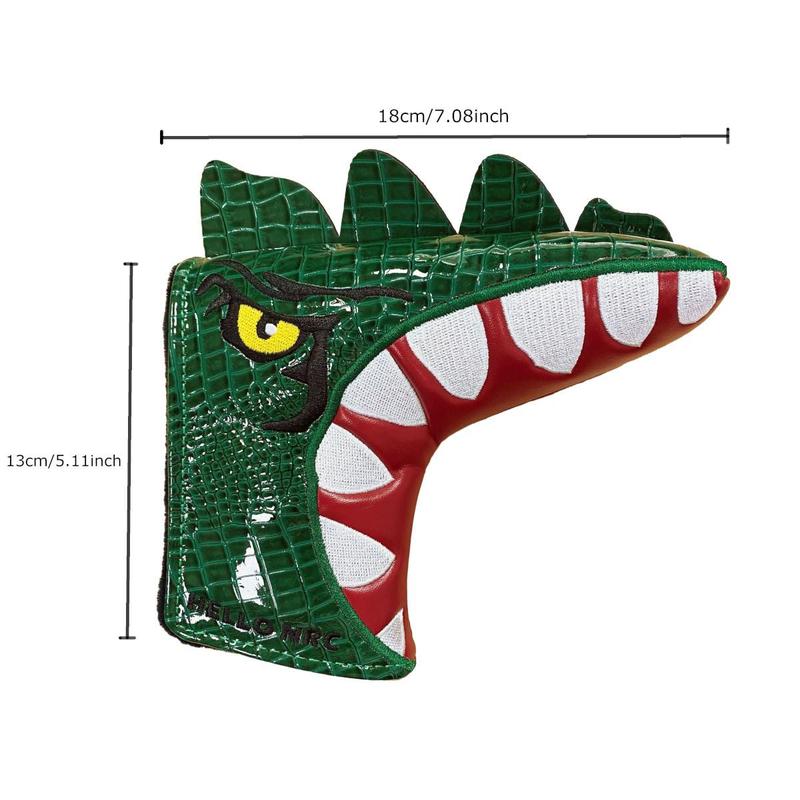 Tyrannosaurus Rex Pattern Golf Putter Head Cover, Pu Crocodile Pattern Material Golf Putter Protective Cover, Golf Accessories