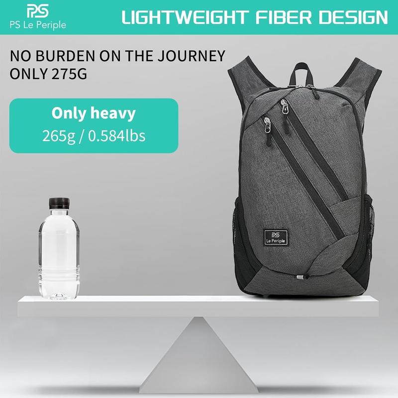 Original Design Foldable Backpack with Water Bottle Holder, Perfect for Outdoor Hiking and Short Trips