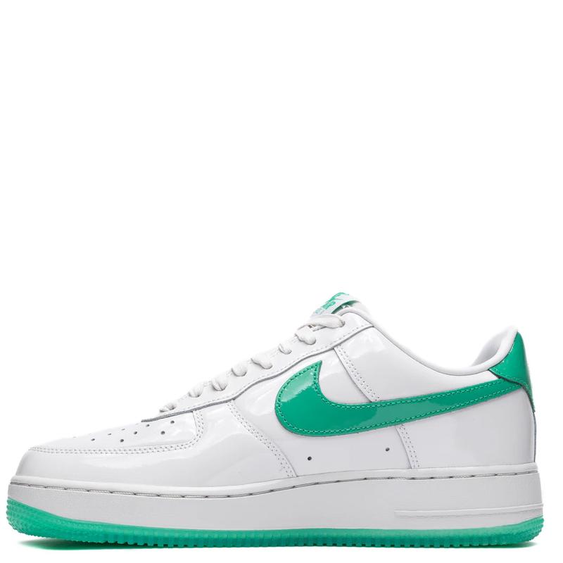 Nike Air Force 1 Low '07 Patent Platinum Tint Stadium Green HF4864-094 Mens Fashion Sneakers New