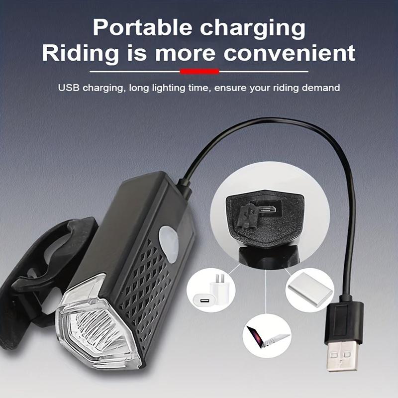 USB Rechargeable Motorcycle LED Light, Waterproof Bicycle Light, 3-Modes Headlight Taillight, Safety Warning Light, Bicycle Accessories