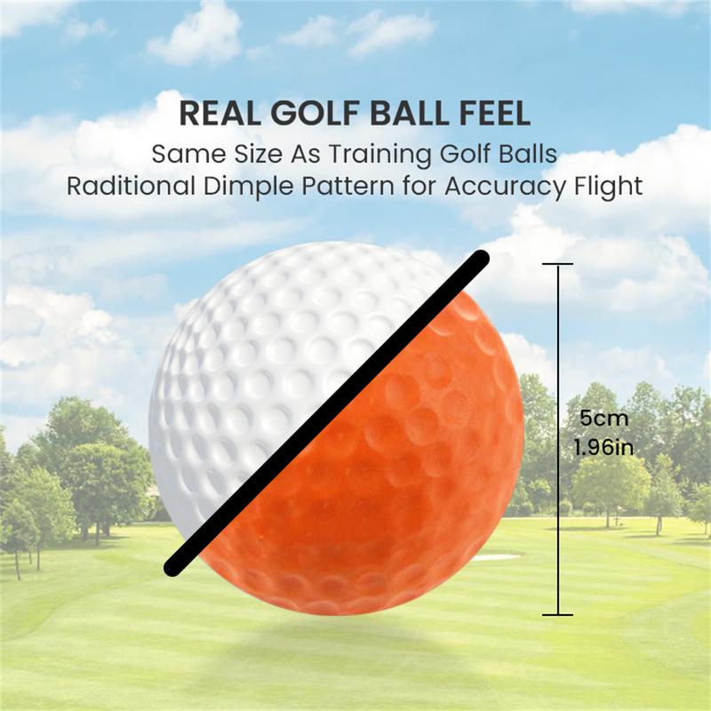 Golf Practice Balls Foam Colored Value 12 24 Pack, Lightweight Golf Ball Limited Flight for Indoor Outdoor Driving Range Backyard Training Safe Practice Good Value