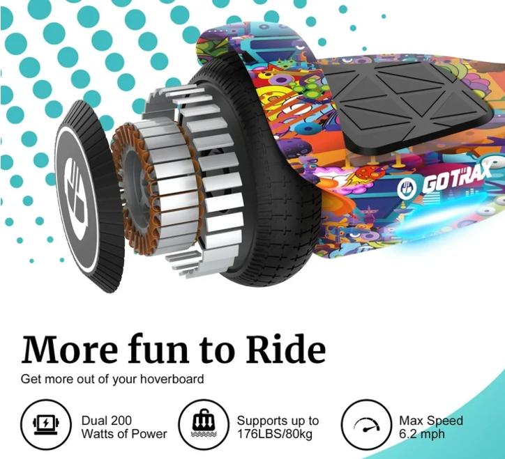 Edge Hoverboard for Kids and Adults, Galaxy Edition, 6.5