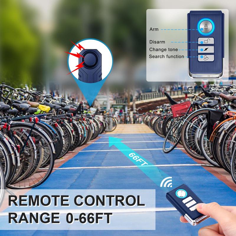 Wireless Bicycle Motorcycle Alarm Remote Control, Waterproof Electric Scooter Bike Security Protect Anti theft Alarms, Motorcycle Accessories