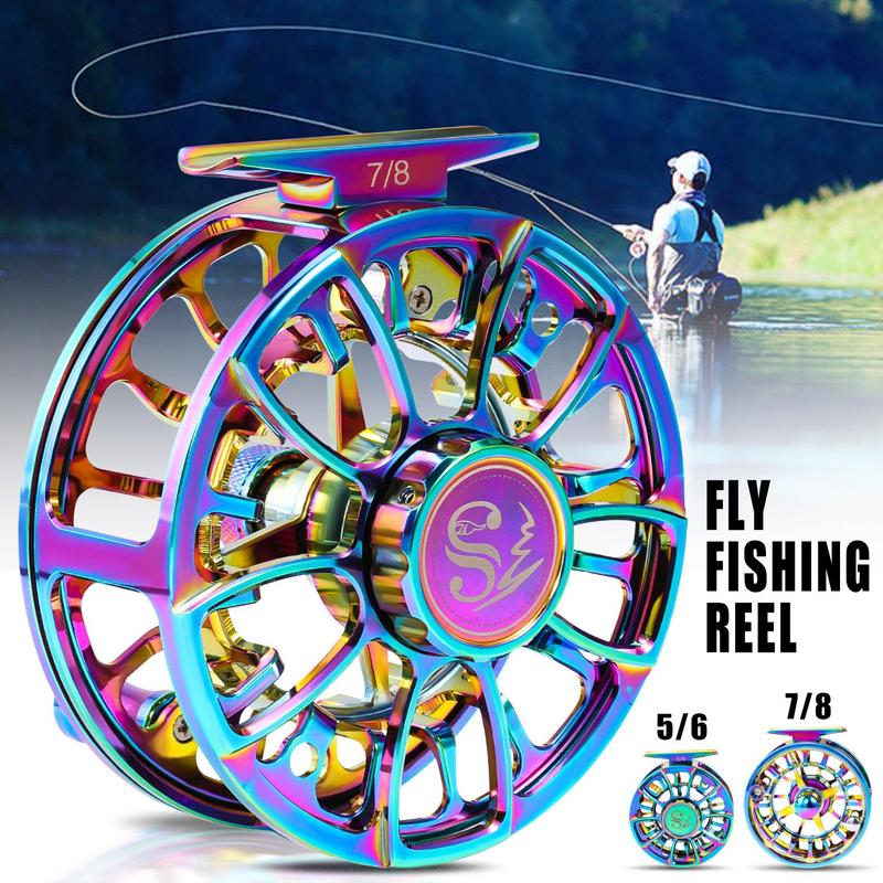 Premium Fly Fishing Reel, Smooth Precision, High-quality Bearings & CNC Aluminum Frame, Ideal for Freshwater & Saltwater Angling