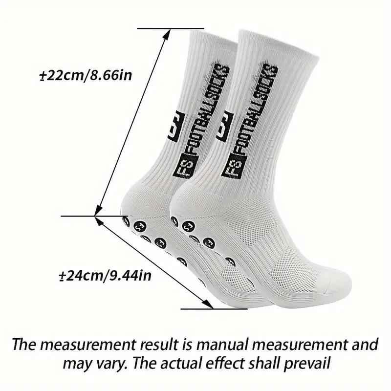 3 Counts  Non-Slip Breathable Sports Crew Socks with Silicone Grip, Ideal for Football Training - Unisex Geometric Design