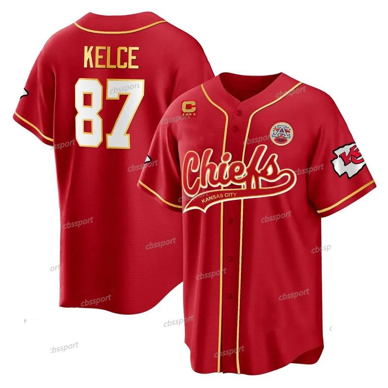 Kelce 87 KCC Chiefs Baseball Jersey, Sport Jersey Shirt, Perfect Gift for Sports Lovers, Summer Sportswear for Him and Her, Ideal Gift for Baseball Fans