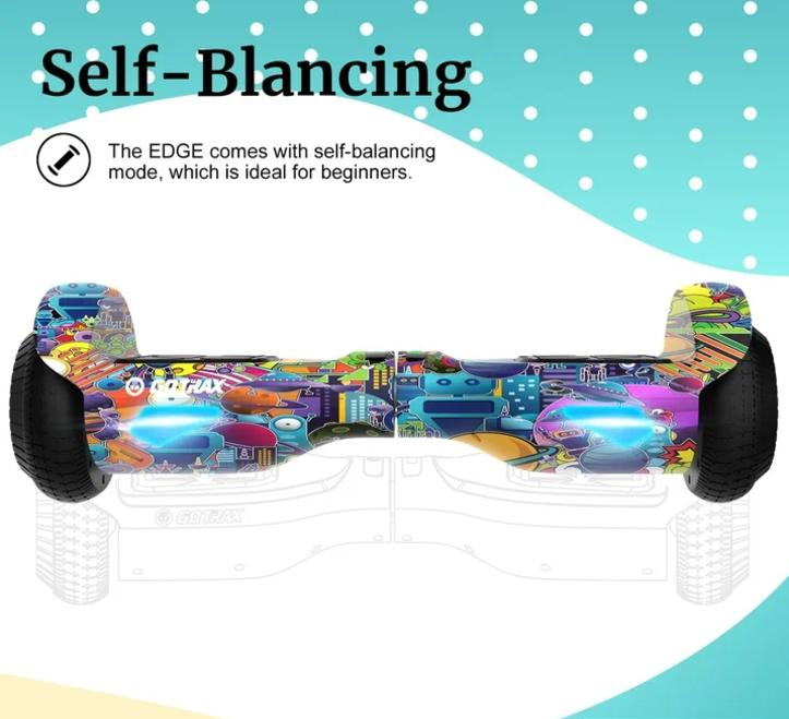 Edge Hoverboard for Kids and Adults, Galaxy Edition, 6.5