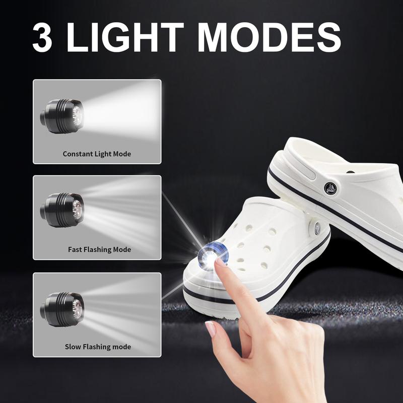 2Pcs LED Shoes Camping Light - Lights for Camping, Night Walk - 3 Light Modes - Headlight for Shoes