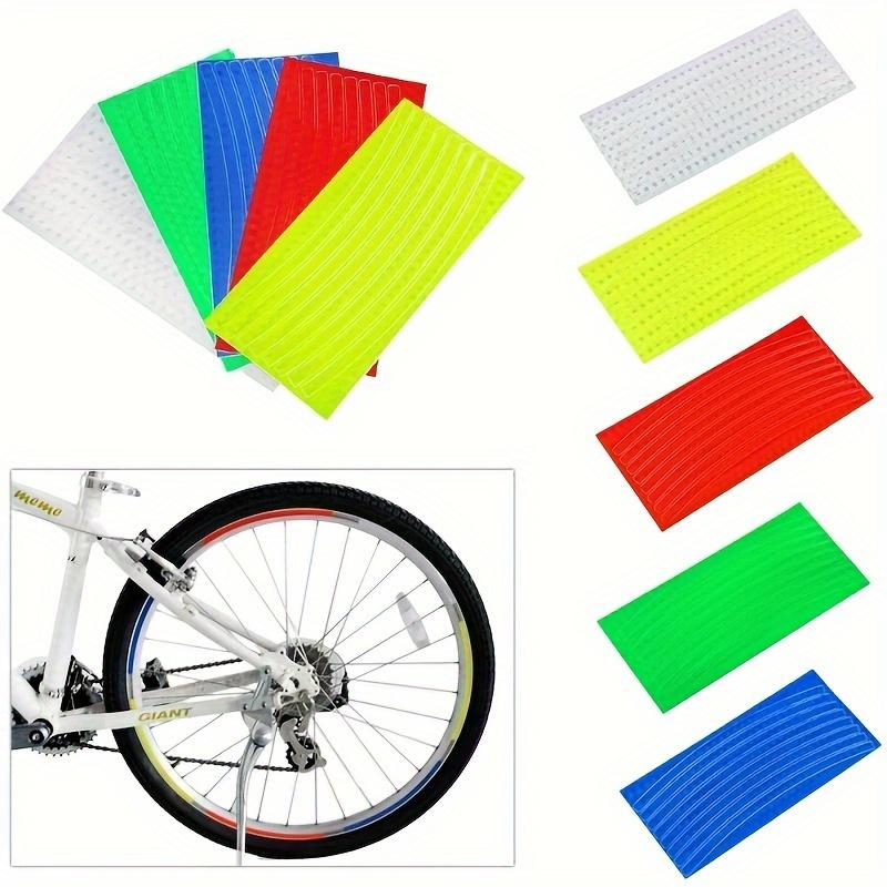 Bicycle Wheel Reflective Fluorescent Stickers, Bicycle Warning Safety Bicycle Wheel Rim Spoke Decoration Tape