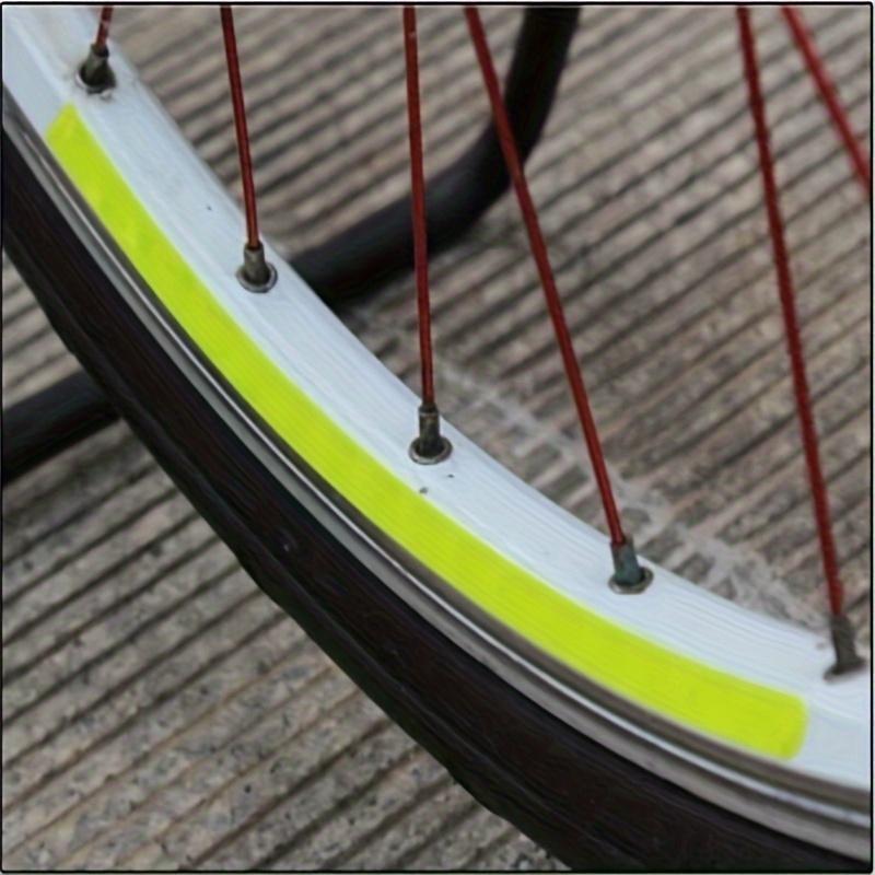 Bicycle Wheel Reflective Fluorescent Stickers, Bicycle Warning Safety Bicycle Wheel Rim Spoke Decoration Tape