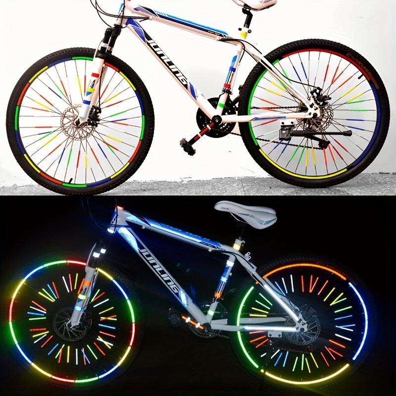 Bicycle Wheel Reflective Fluorescent Stickers, Bicycle Warning Safety Bicycle Wheel Rim Spoke Decoration Tape