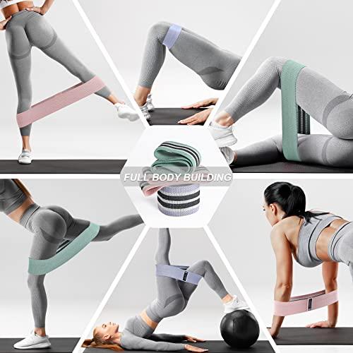 3 Levels Booty Bands Set, Resistance Bands for Working Out, Exercise Bands for Women Legs and Butt, Yoga Starter Set