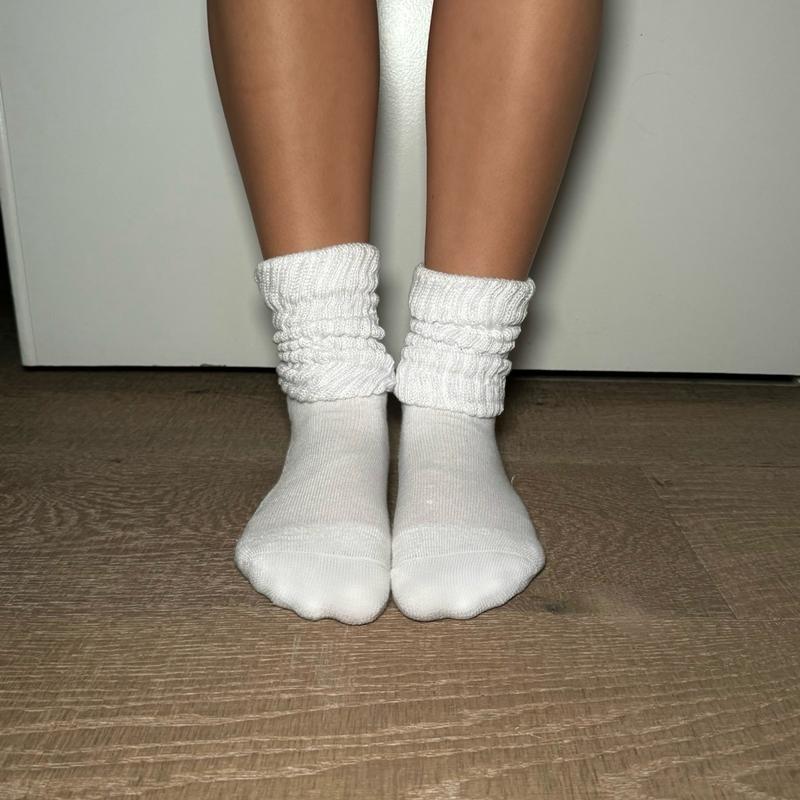 Slouchy Scrunchy Socks with Grips for Pilates, Yoga, and Barre - Women's