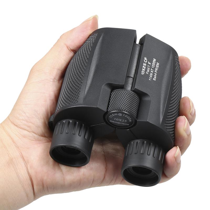 Professional binoculars 10x25 BAK4 prism high magnification portable hunting binoculars