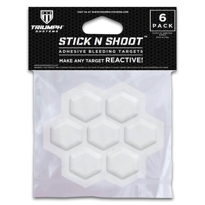 Triumph Stick N Shoot Targets - Reactive Shooting Targets with 6 Adhesive Bleeding Target Pods