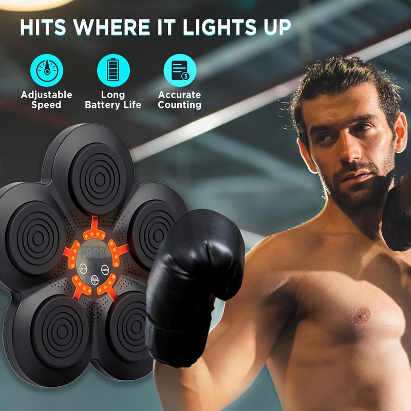 Smart Wireless Boxing Machine, Wall Mounted Boxing Training Equipment with Light & Music, Sports Toys for Home Gym Workout