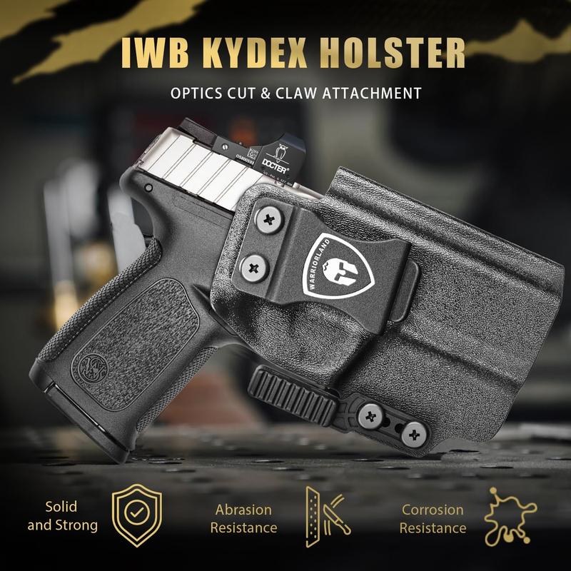 WARRIORLAND IWB Kydex Holster with Claw Attachment and Optic Cut Fit Smith & Wesson SD9VE & SD40VE, Inside Waistband Appendix Carry SD9 VE Holster, Adj. Cant & Retention, Right Hand Tactical Small