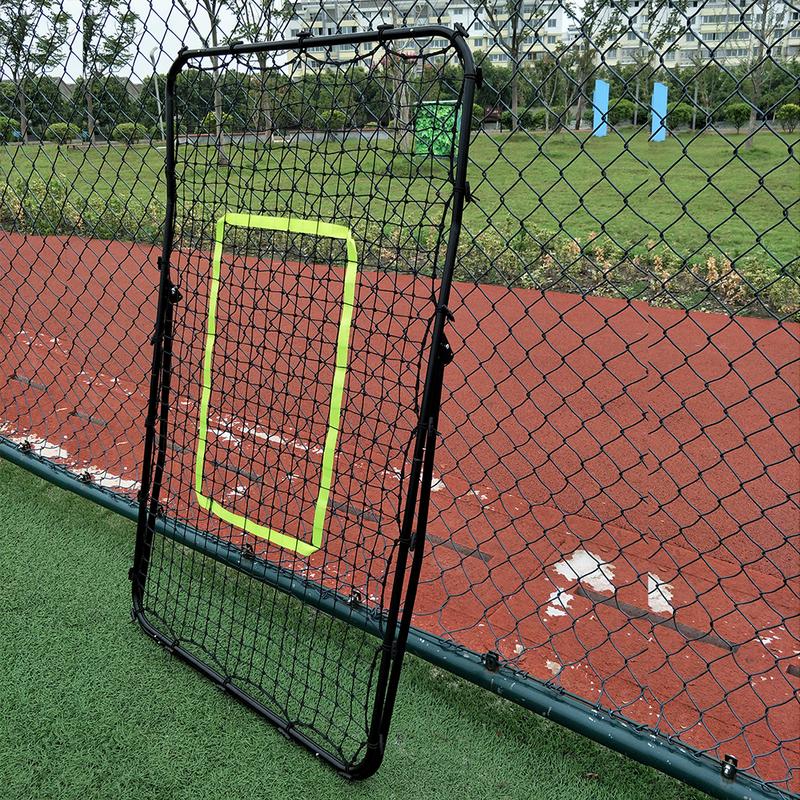 Professional Galvanized Steel Pipe Rebound Soccer Baseball Goal Black