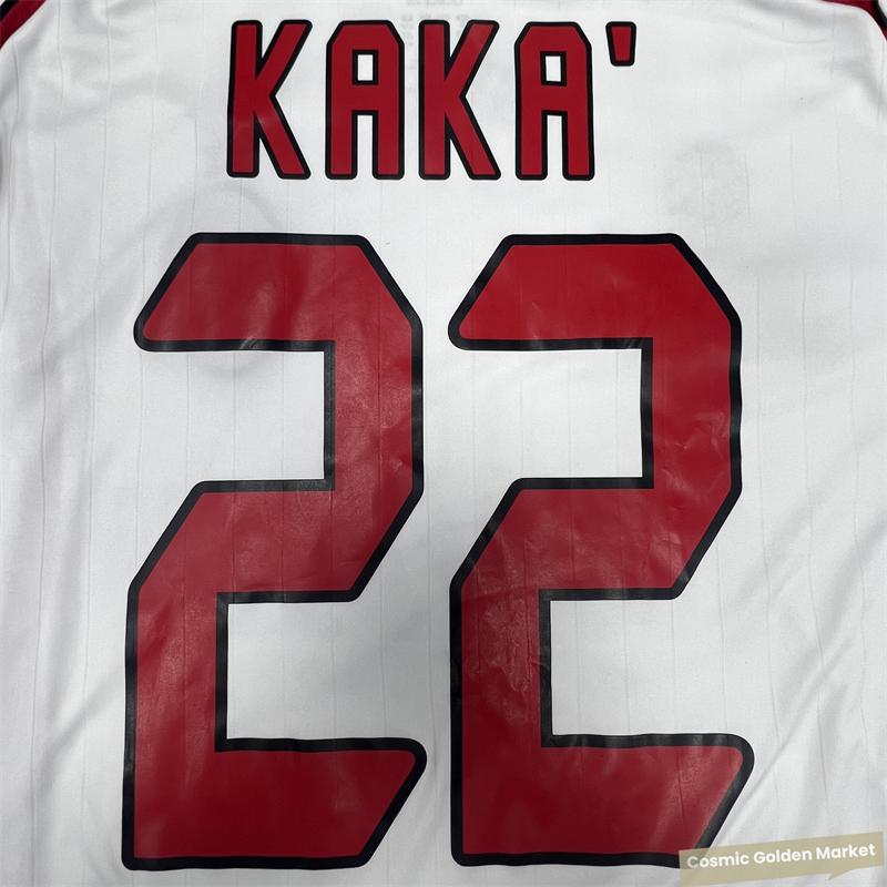 06-07 UEFA Champions League final version of Kaka long short-sleeved jersey Inzaghi team uniforms retro suit soccer uniforms