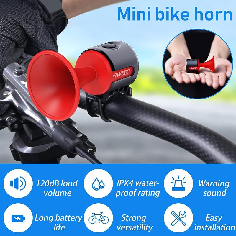 Bicycle Electric Horn, 1 Count Portable Loud Sound Bicycle Bell, Waterproof Safety Bicycle Horn, Bicycle Accessories