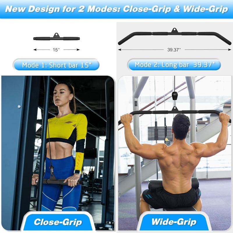 Fitness Cable Pulley System, Gym LAT and Lift Pulldown Machine Attachments, LAT Pull down Bar Home Workouts Equipments for Biceps Triceps Shoulder Arm Curl Forearm Muscle Strength Exercise XonyiCos