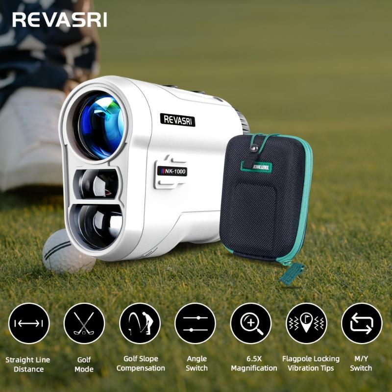 1000YDS REVASRI Golf Rangefinder with Slope, Pin Lock Vibration, and External Slope Switch for Golf Tournament Legal Play - Rechargeable Battery and Accurate Distance Measurement