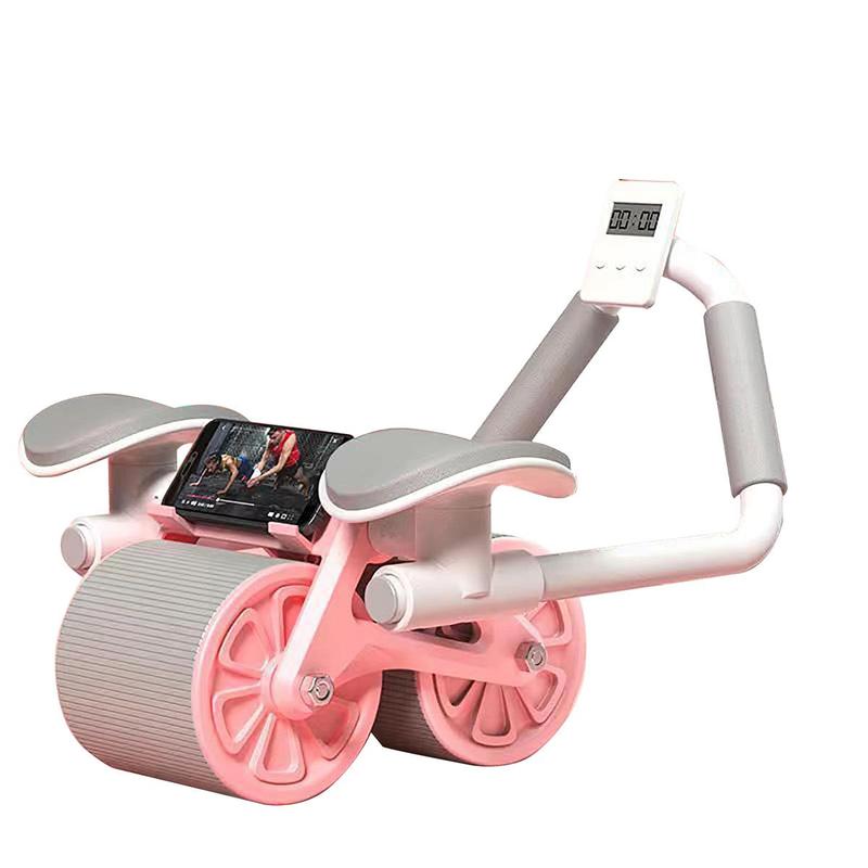 Ab Roller Wheel，with Timer Automatic Rebound Abdominal Wheel，Elbow Support Abs Roller Wheel Core Exercise Equipment