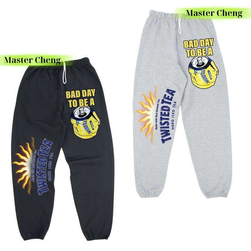 Streetwear Graphic Bad Day To Be A Twisted Tea Unisex Sweatpants For Running, Streetwear Hip Hop Joggers, Gift For Him Menswear Trouser Underwear