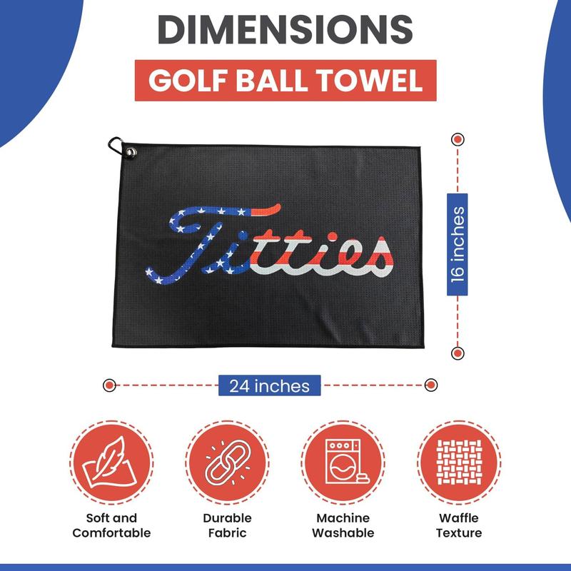 Funny Golf Microfiber Towel - Premium Towel for Golf Bags with Clip Holder - Ideal Golf Accessories for Men and Women - Golf Club Bag Accessories for a Fun Golfing Experience | Great Gift Idea