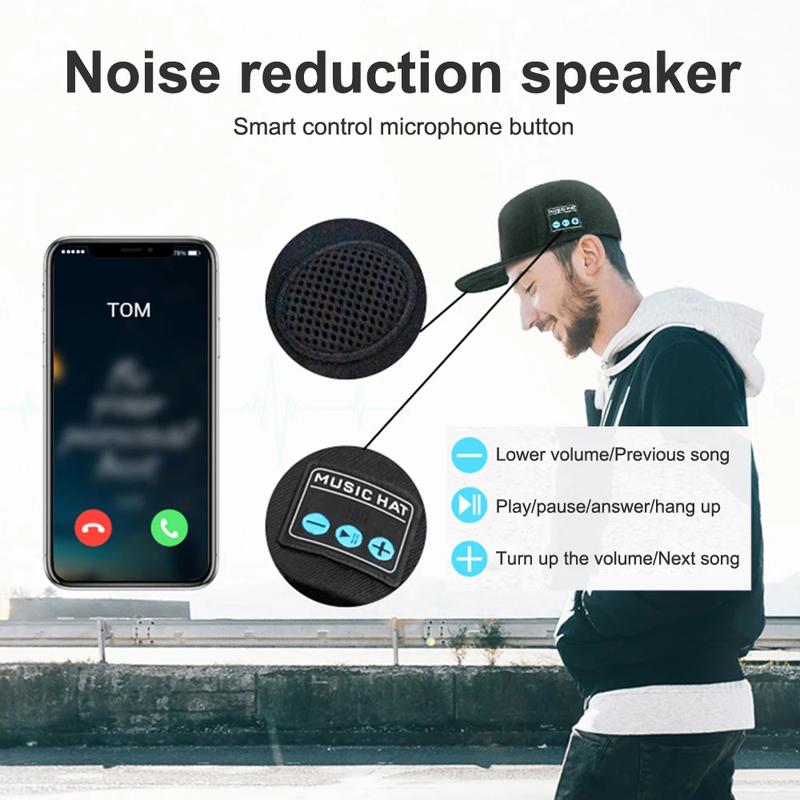 2024 NEW Hat with Bluetooth Speaker Adjustable Bluetooth Hat Wireless Smart Loudspeaker Cap For Outdoor Sport Baseball Cap With Mic