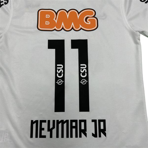 NIKE 11-12 Barclays Premier League Santos Home No. 11 Neymar Short Sleeve Vintage Soccer Jersey