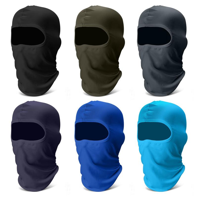 6 Pack Balaclava Ski Face Mask: Cooling Neck Gaiter Full Head Mask for Men Women