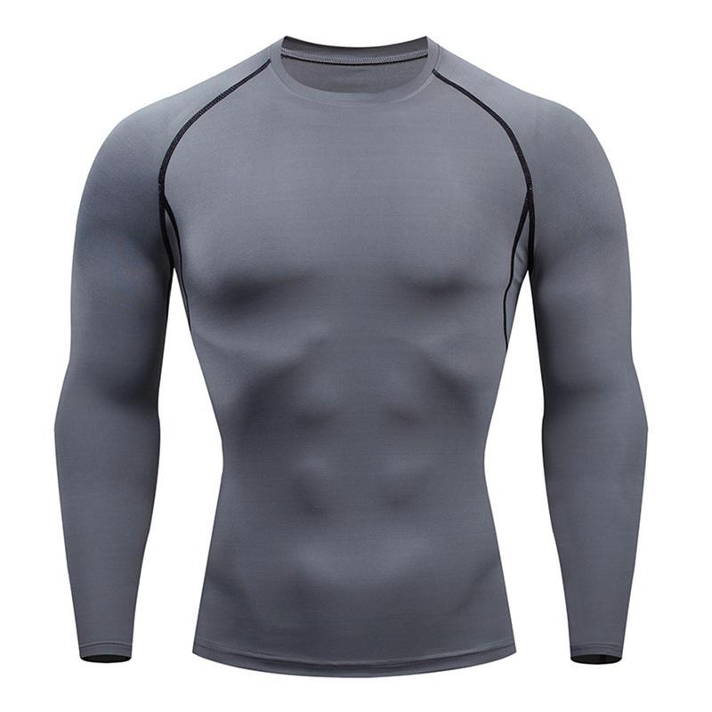 Men's Compression Shirts Long Sleeve Workout Gym T-Shirt Running Tops Cool Dry Tight T-Shirt Baselayer Gym Undershirts