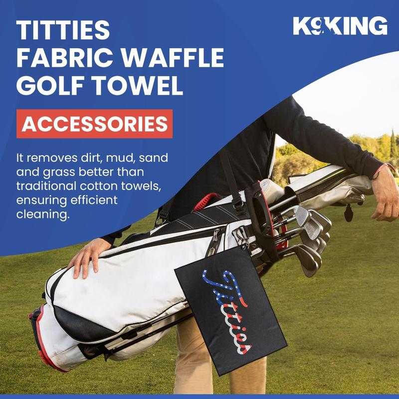 Funny Golf Microfiber Towel - Premium Towel for Golf Bags with Clip Holder - Ideal Golf Accessories for Men and Women - Golf Club Bag Accessories for a Fun Golfing Experience | Great Gift Idea