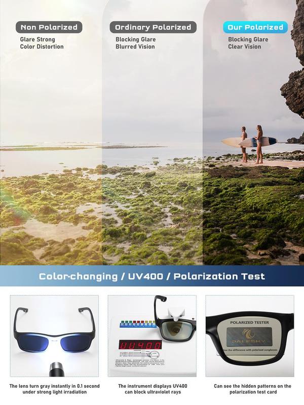 photosensitive colorchanging sunglasses for outdoor sports for fishing skiing cycling