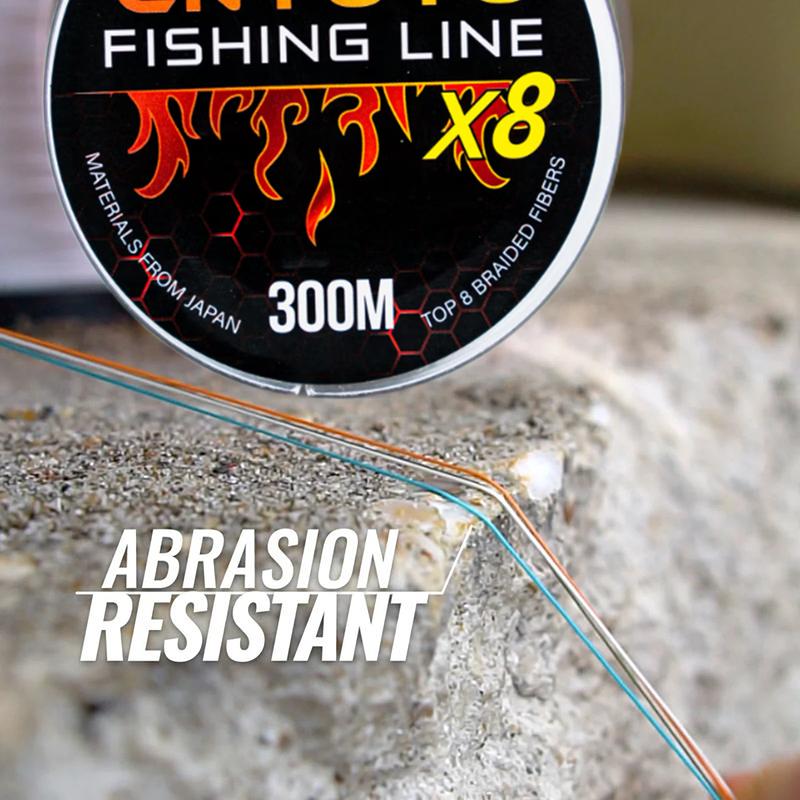 8X Braided PE Fishing Line Multicolor 328Yds 300M Zero Stretch Abrasion Resistant Extra Visibility Fishing Braid for Saltwater Freshwater Fishing Gift