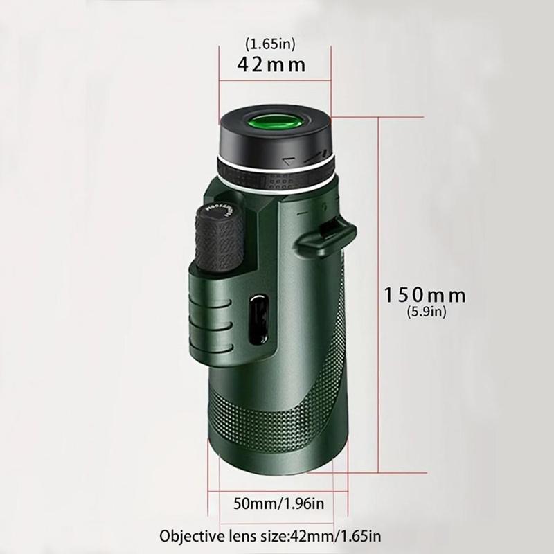 80x100 High Definition Monocular Telescope, Waterproof Monocular Telescope, Outdoor Camping Telescope for Hunting Concert