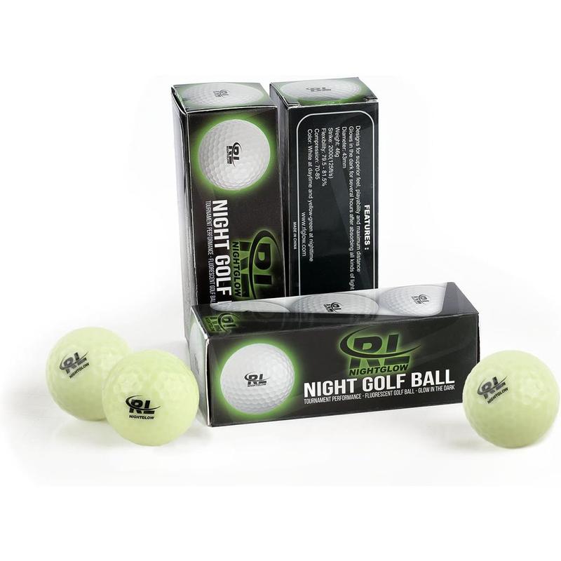 RBL Glow Golf Balls for Night Sports - Tournament Fluorescent Glowing in The Dark Golf Ball - Long Lasting Bright Luminous Balls