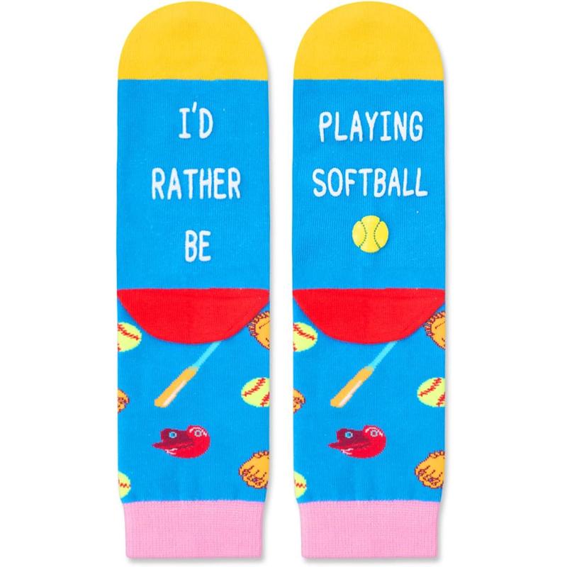 Gifts For  Boys Girls - Basketball Baseball Hockey Football Softball Gifts, Skater Ballerina Socks