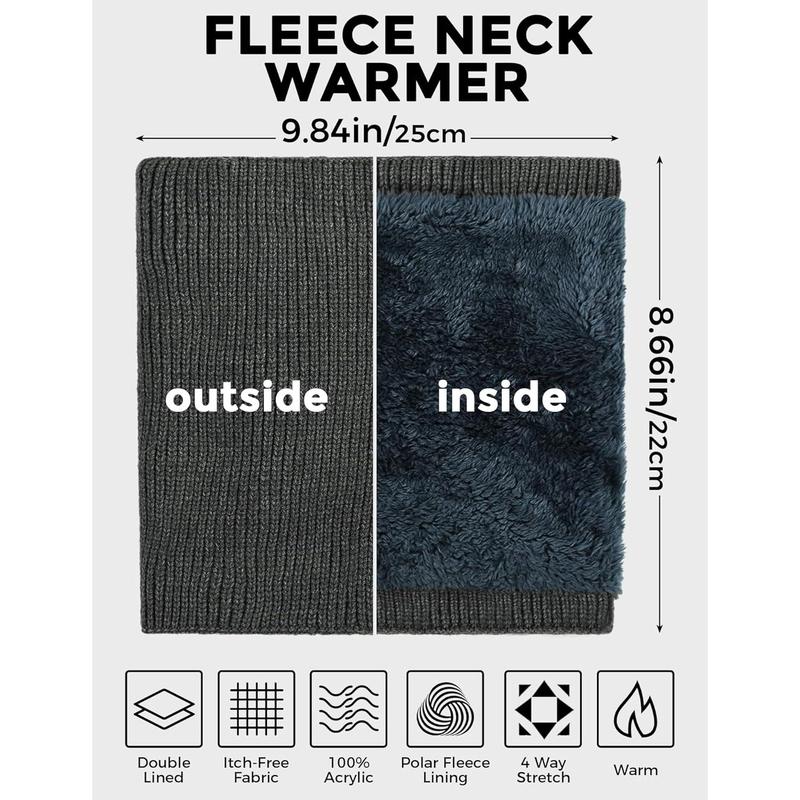 Neck Warmer Gaiters for Men Women Winter Neck Scarves Fleece Cold Weather Gear Ski Accessories Nose Ear Face Mask