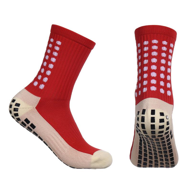 1 Pairs New Men Women Soft Breathable Anti-slip Football Socks Running Soccer Basketball Cycling Sports Grip Socks