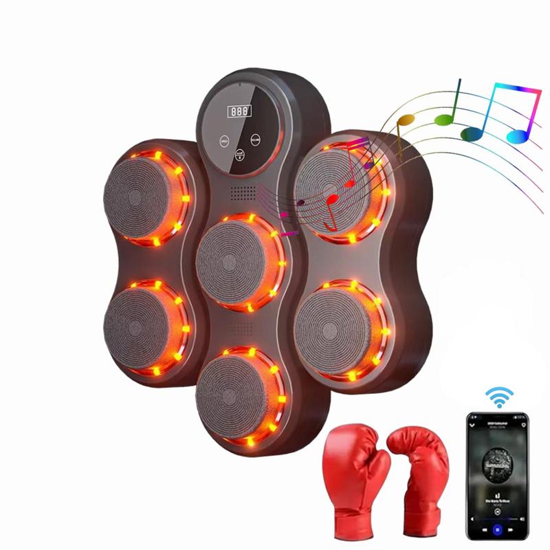 Smart Music Boxing Machine with Boxing Gloves, 1 Set Wall Mounted Smart Bluetooth-compatible Music Boxing Trainer, Indoor & Gym Boxing Equipment