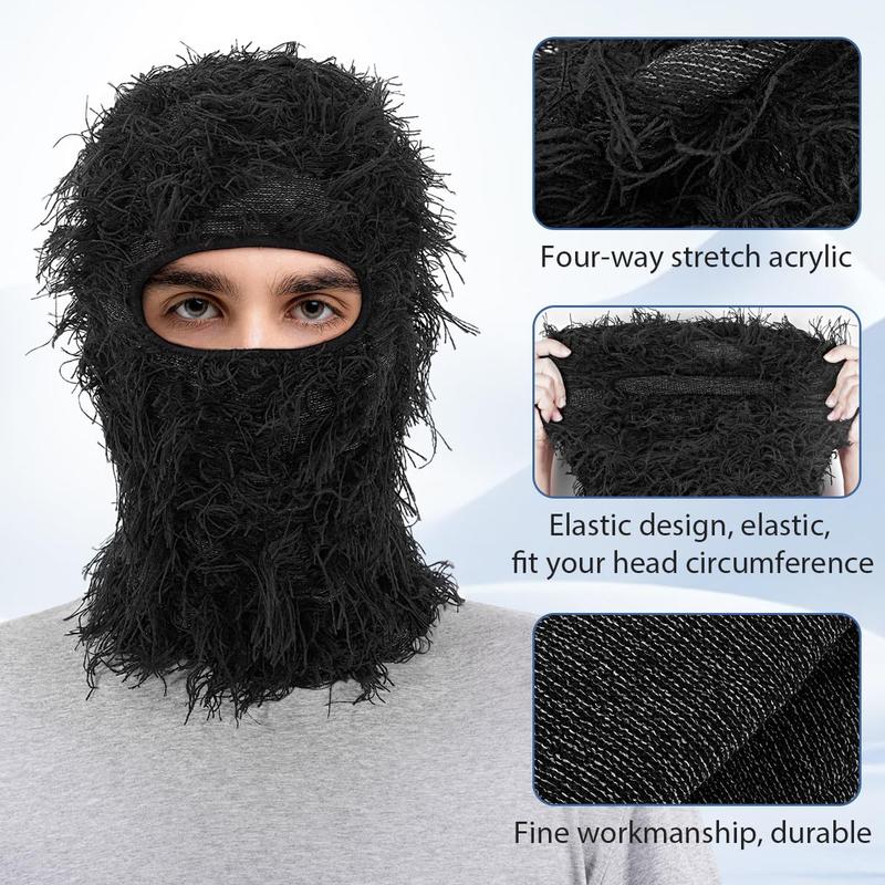 Urban Camo Tactical Headwear - Multi-Functional Distressed Balaclava Ski Mask for Outdoor Activities, Hunting - Knitted Face Cover for Men Women