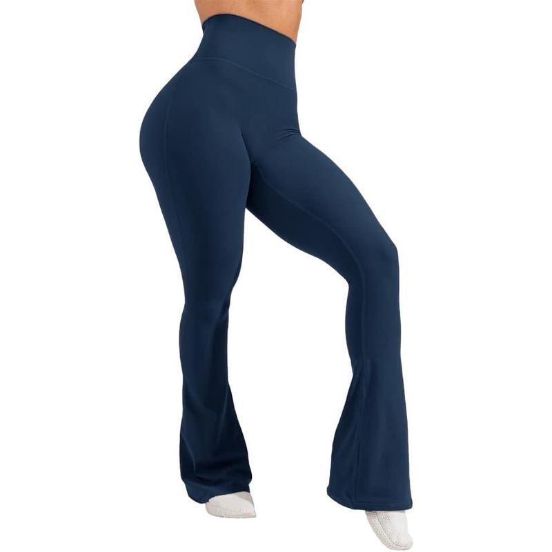 Tankaneo Women's High Waist Flare Athletic Yoga Pants with Pockets Butt Lifting Running Workout Bootcut Leggings for women