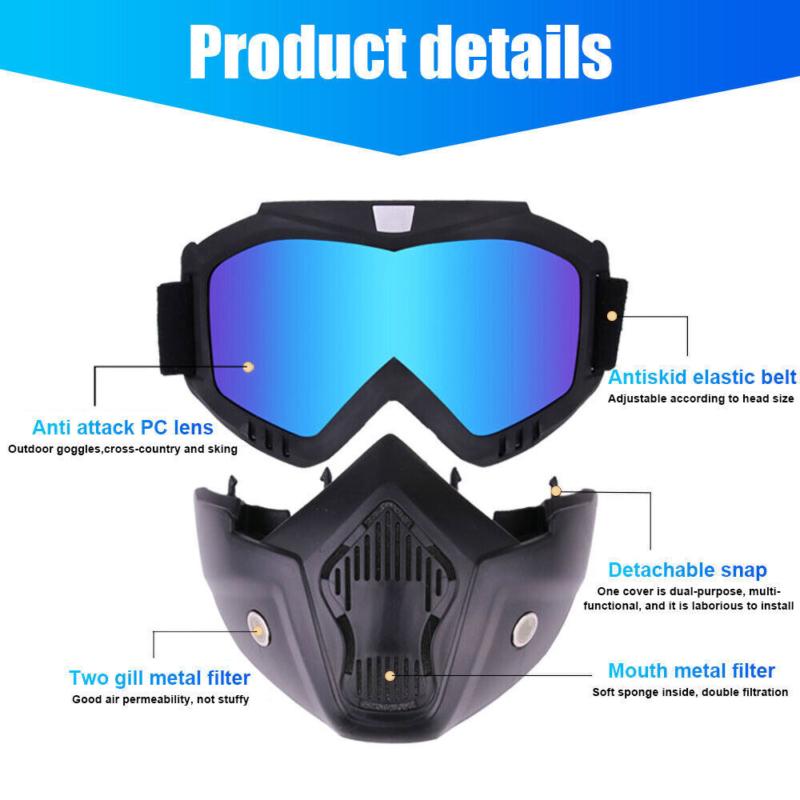 Tactical Airsoft Goggles Mask Paintball Cycling Face Protective Cyberpunk Helmet