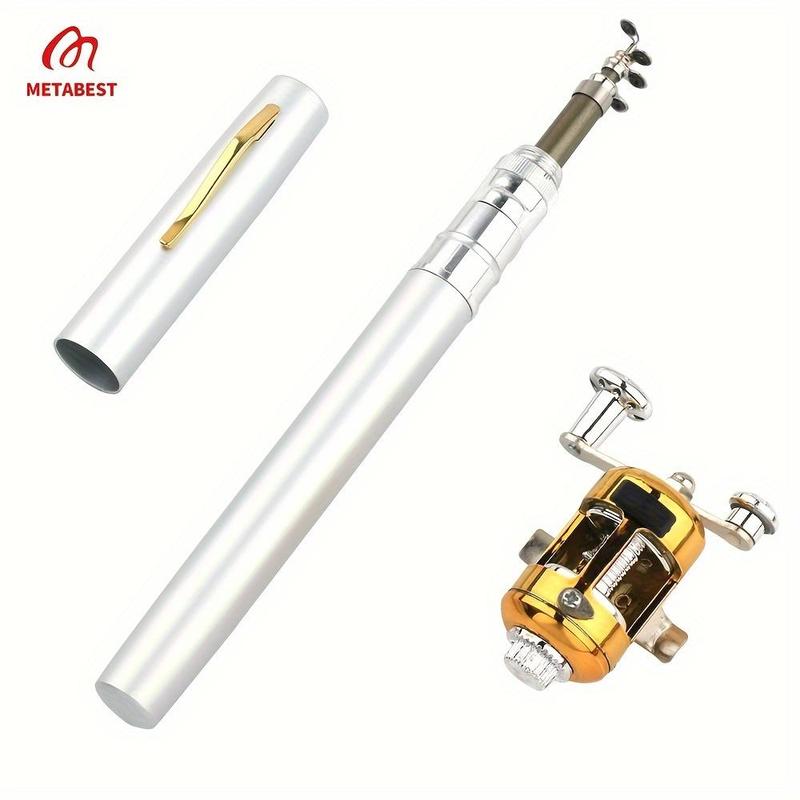 Summer Portable Pen Super Mini Fishing Rod, 1 Count Retractable Mini Ice Pocket Raft Rod, Outdoor Fishing Accessories for Men & Women, Whippy Fishing Rods