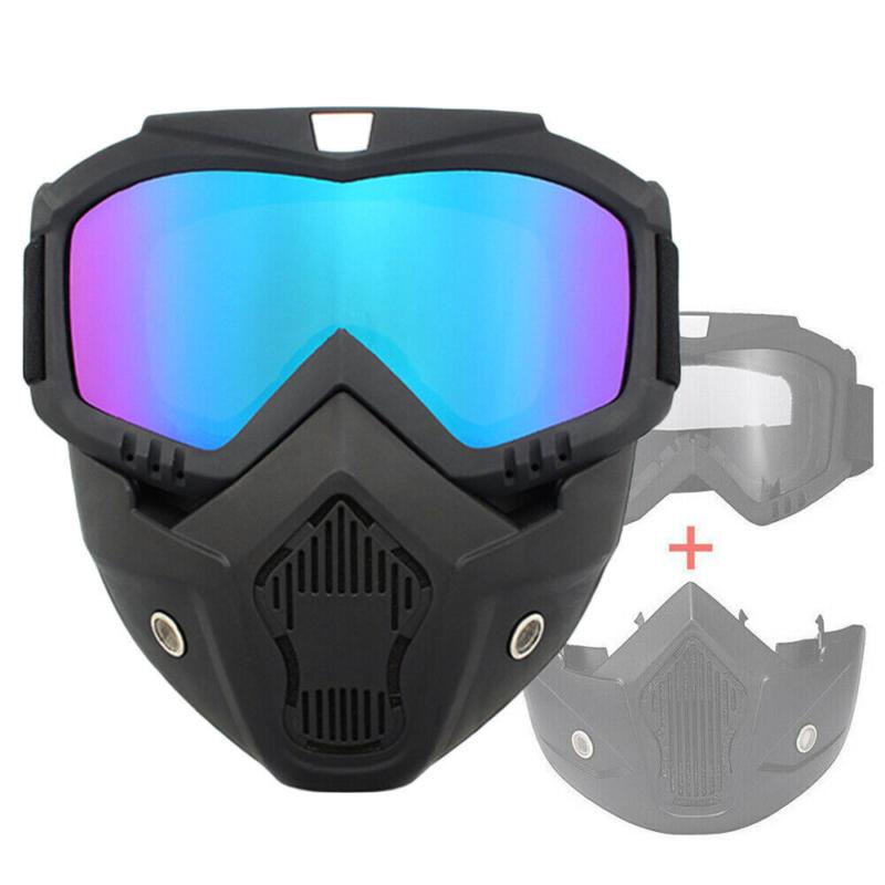 Tactical Airsoft Goggles Mask Paintball Cycling Face Protective Cyberpunk Helmet