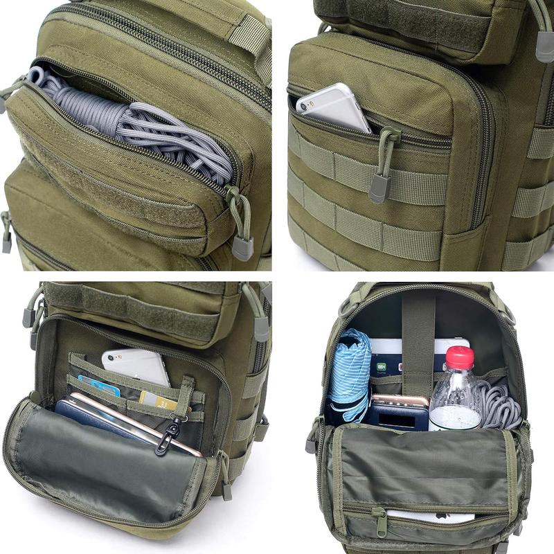 Tactical Sling Bag Pack Military Rover Shoulder Sling Backpack Molle Assault Range Bags Chest Pack Day Pack Diaper Bag