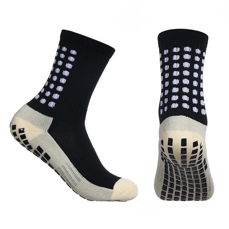 1 Pairs New Men Women Soft Breathable Anti-slip Football Socks Running Soccer Basketball Cycling Sports Grip Socks