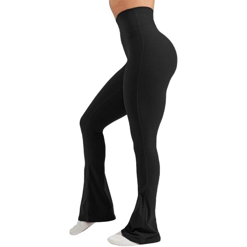 Tankaneo Women's High Waist Flare Athletic Yoga Pants with Pockets Butt Lifting Running Workout Bootcut Leggings for women